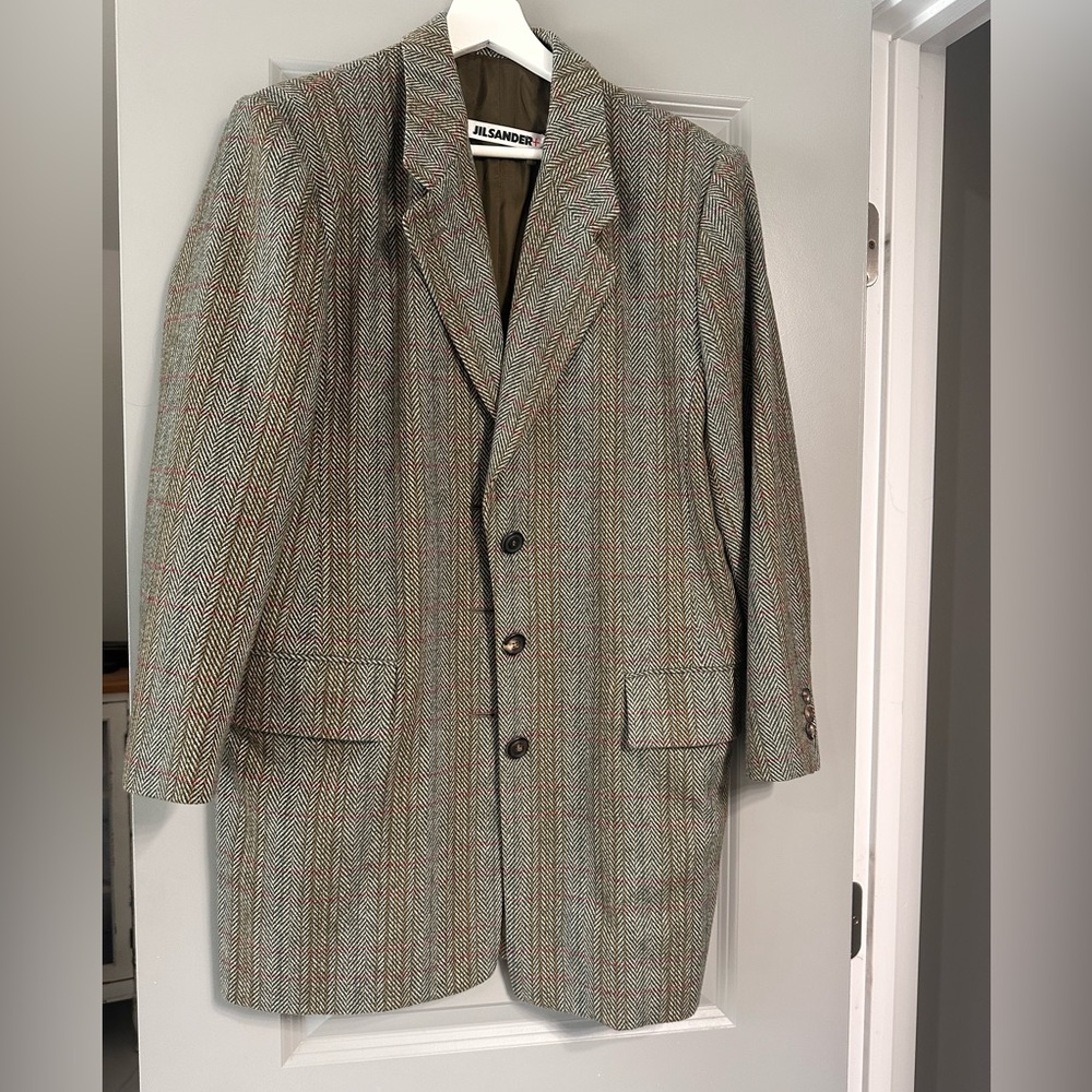 Jil Sander vintage Herringbone Blazer tweed